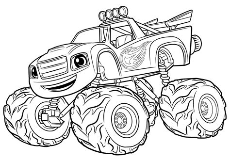 blaze coloring pages